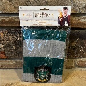 Harry Potter Wizarding World Slytherin Green and Grey Knit Scarf